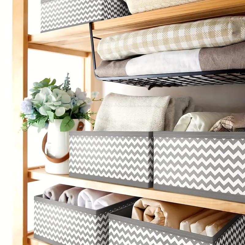 Flyngo Foldable Drawer Organizer For Clothes, Wardrobe, Undergarment Organiser Cloth Storage Box For Socks, Bra, Tie, And Scarfs